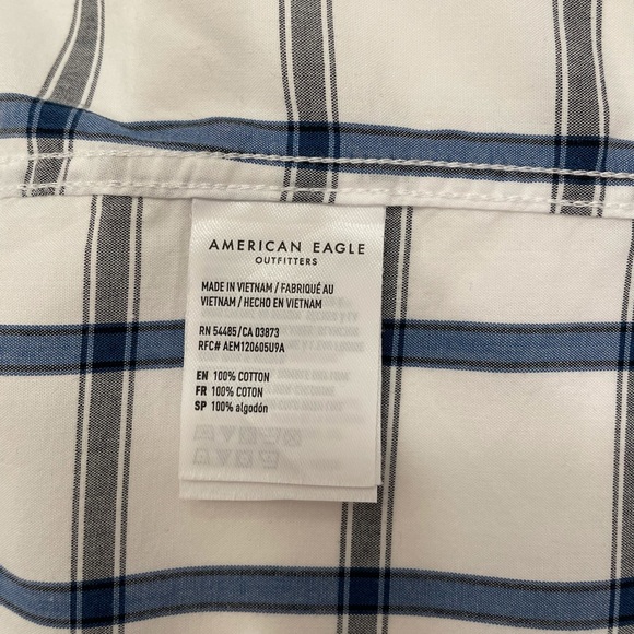 American Eagle Outfitters Plaid Poplin Button Down Shirt - Picture 10 of 10